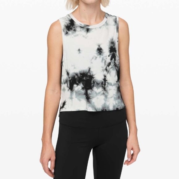 lululemon athletica Tops - Lululemon Train to Be Tank *Shibori Deep Coal / Deep Coal